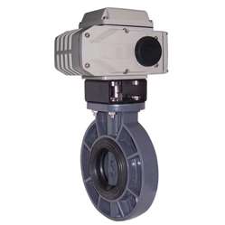 電動UPVC塑料蝶閥、UPVC電動塑料蝶閥